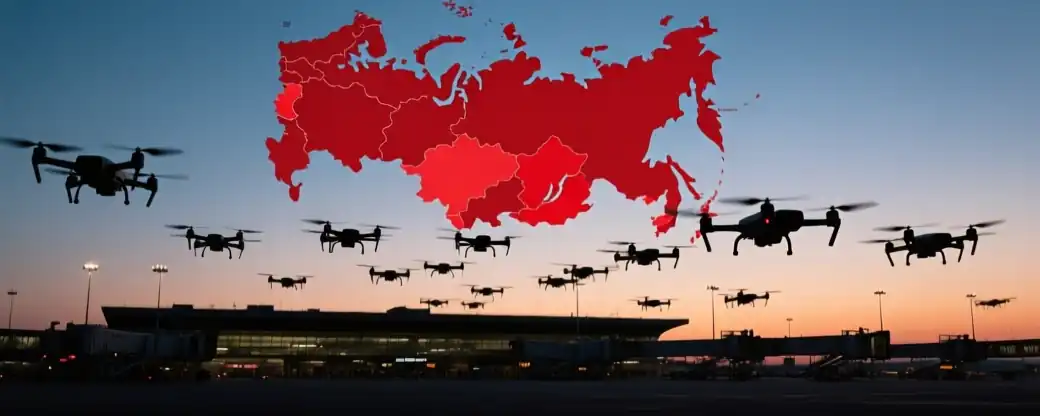 Беспилотная угроза: пять российских аэропортов закрываются для безопасности