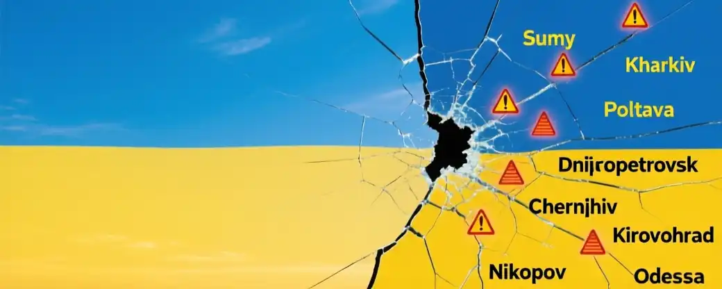 Украинский небосвод окутан предупреждениями: восемь регионов находятся в состоянии воздушной тревоги