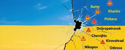 Украинский небосвод окутан предупреждениями: восемь регионов находятся в состоянии воздушной тревоги